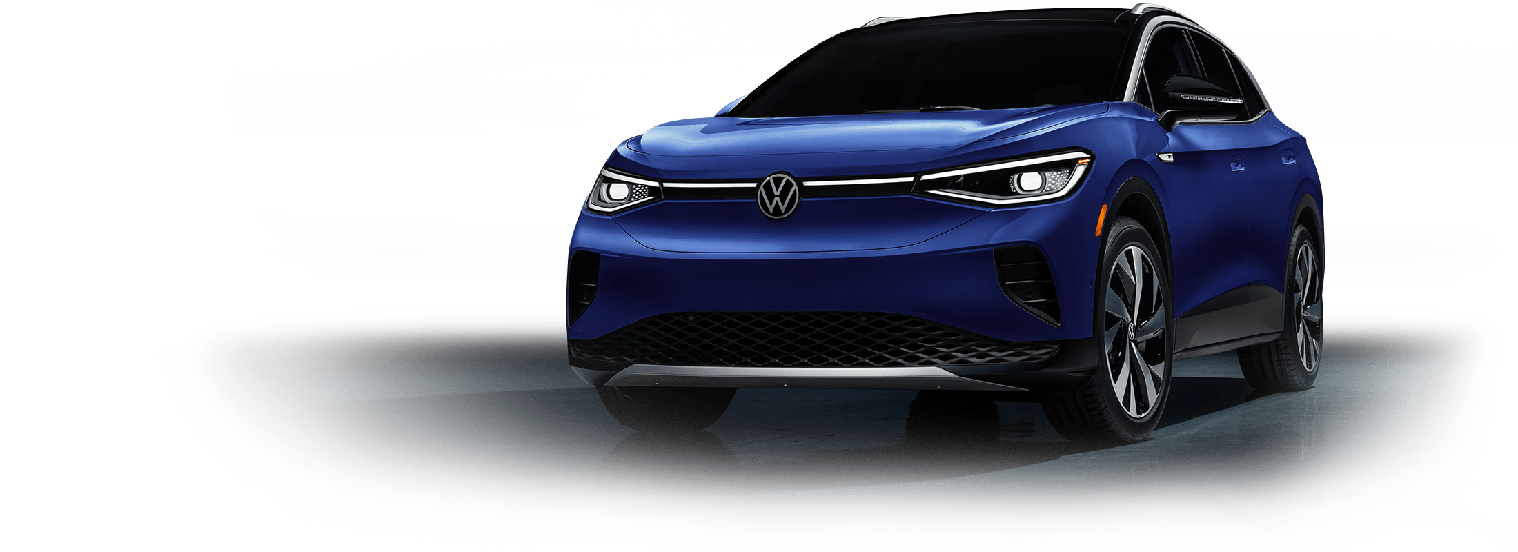 id-4 Front angled view of a Volkswagen ID.4 electric vehicle